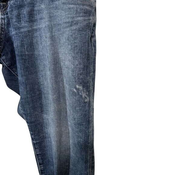 Big Star Womens Straight Fit Distressed Blue Jeans Size 33 Waist Denim Casual - Picture 3 of 8